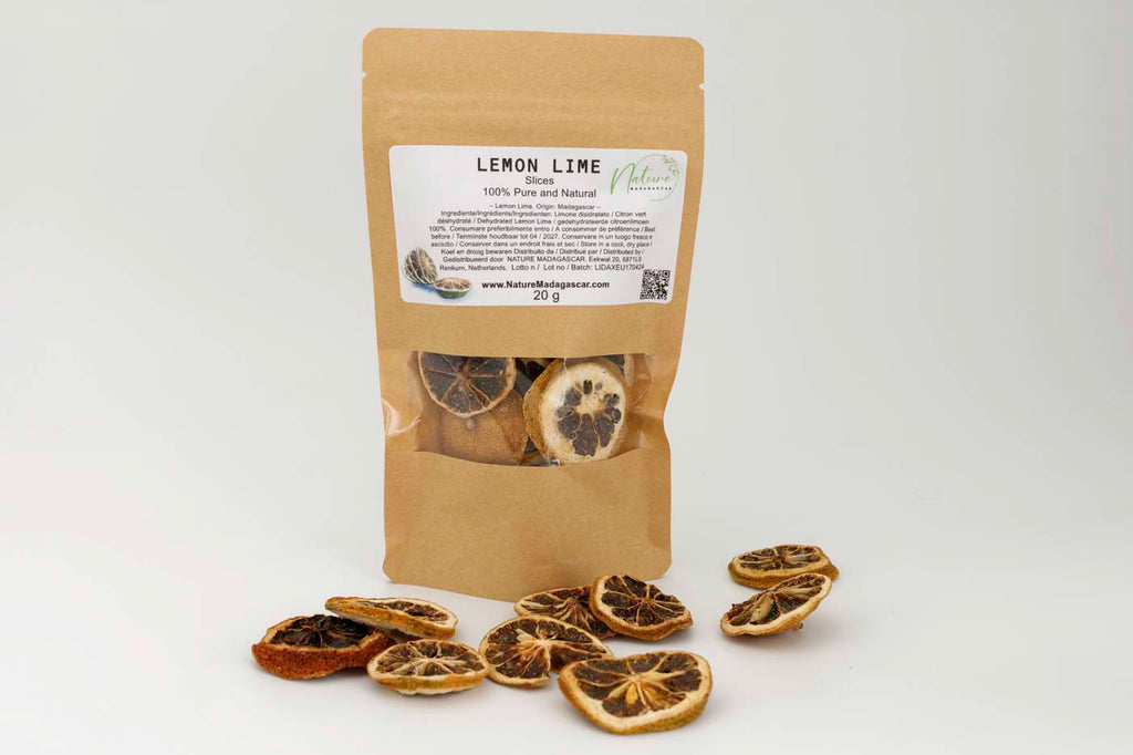 Tisana Tropical de Limón y Lima - Rodajas Secas - 100% Pura y Natural